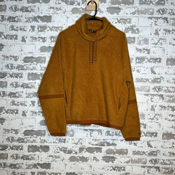 Nike | women mustard yellow gold cowl neck pullover - Picture 8 of 11